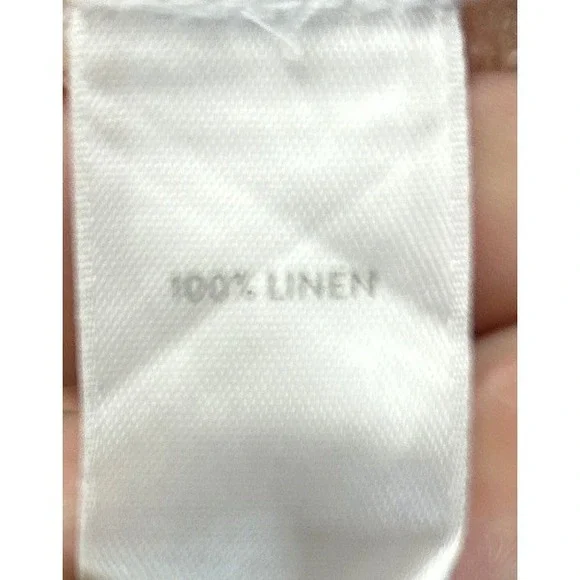 J Jill Womens Love Linen Blouse Peach Button Up Shirt Minimalist Quiet Luxury - Picture 8 of 9